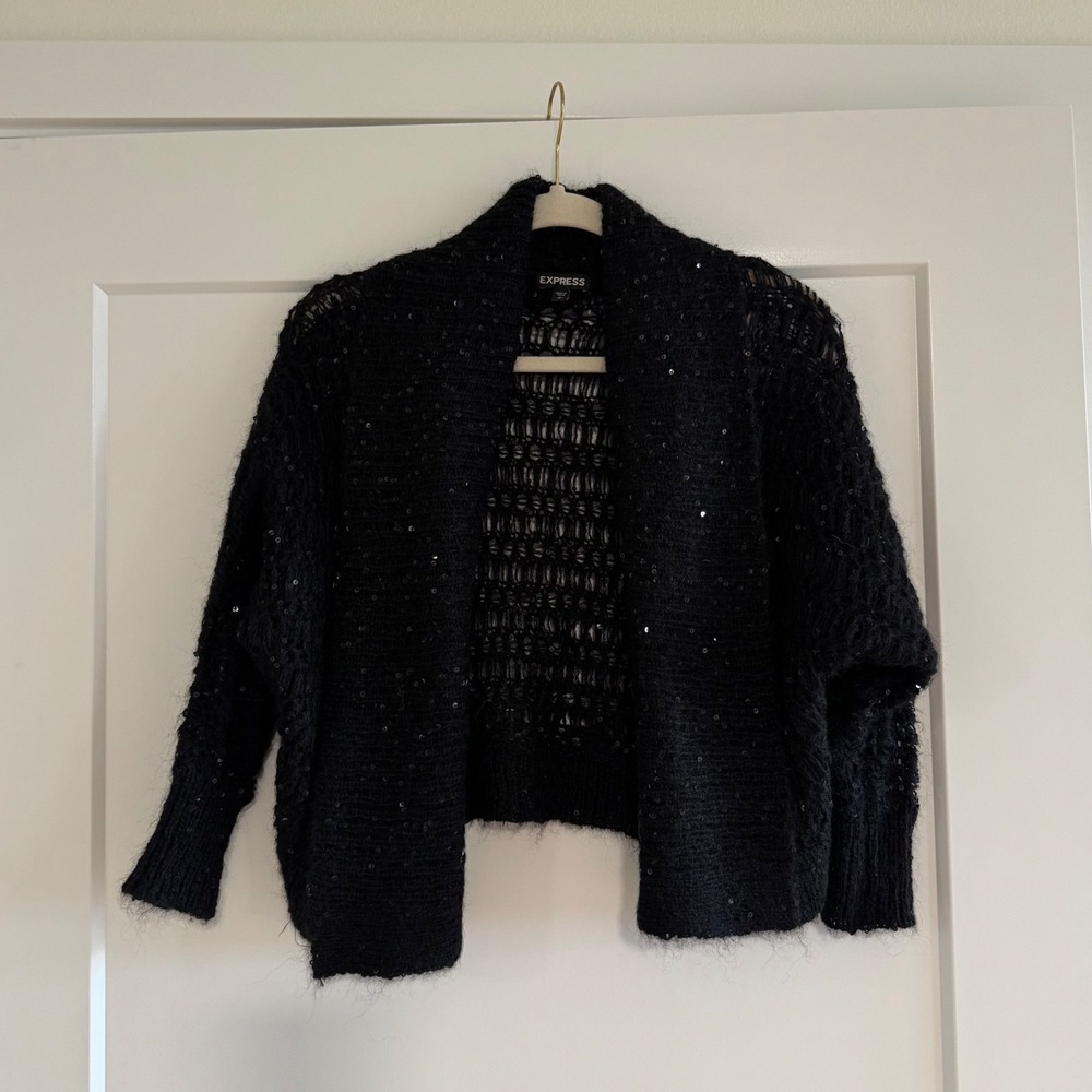 Express knitted sequence cardigan‎ sweater